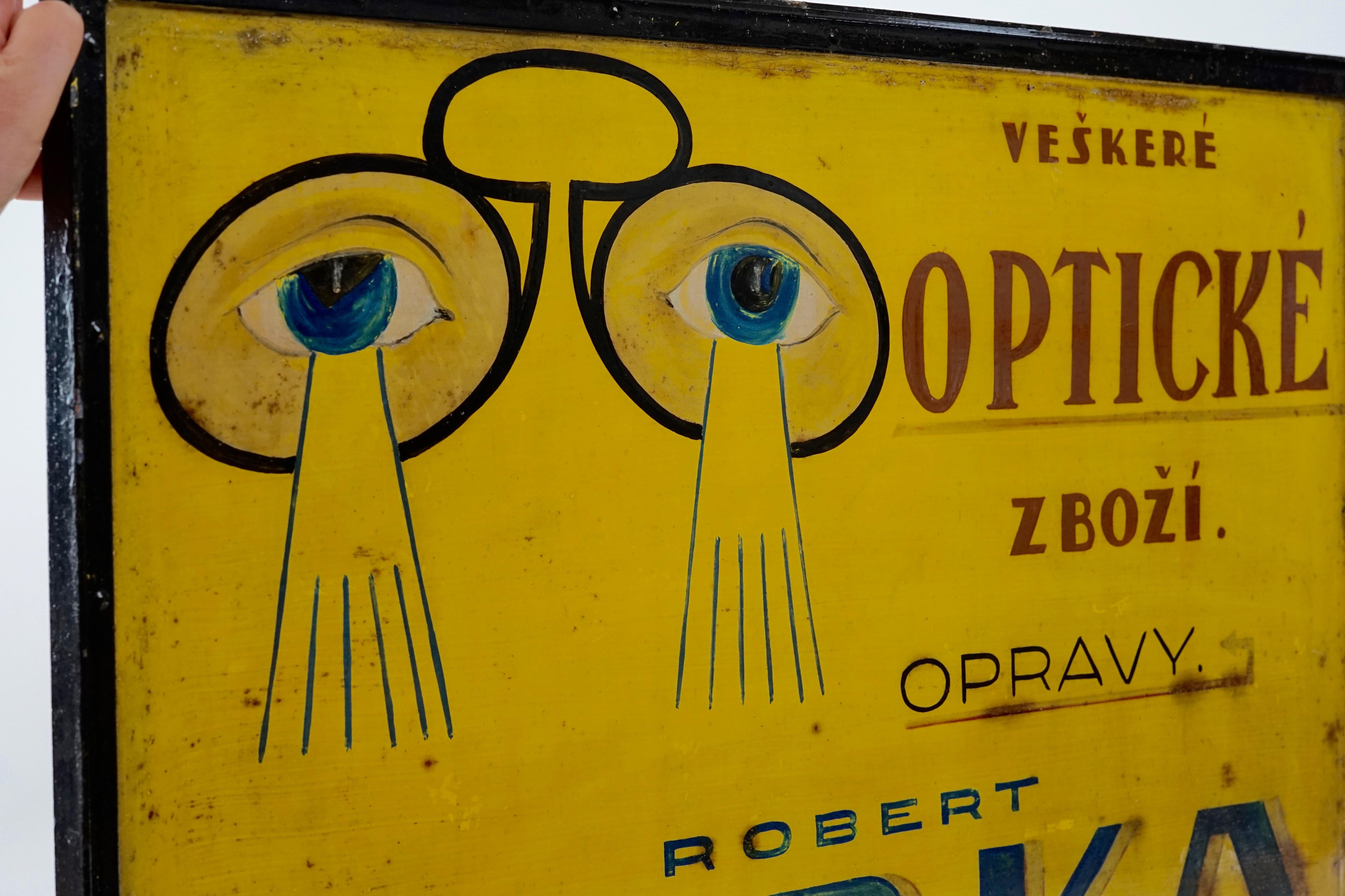 Advertising Sign for an Optician, from 1920s For Sale 3