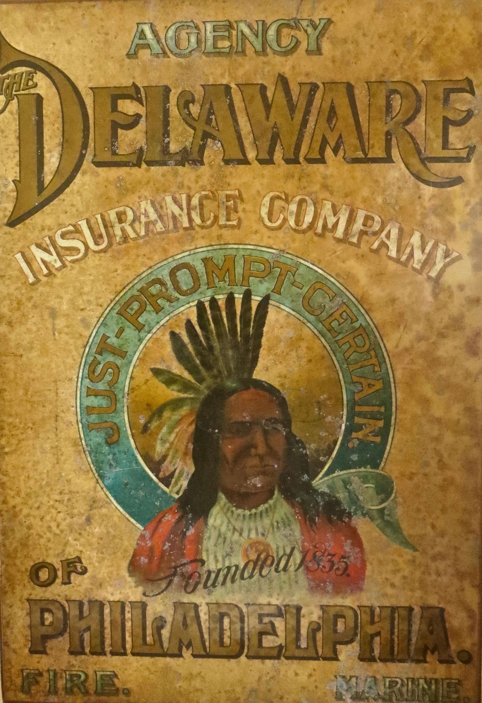 Polychromed Advertising Tin Sign 