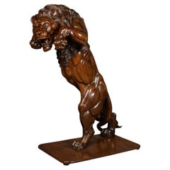 Advertising Walnut Stand 'The Lions Bride' Made For 'The Great Lafayette c.1890