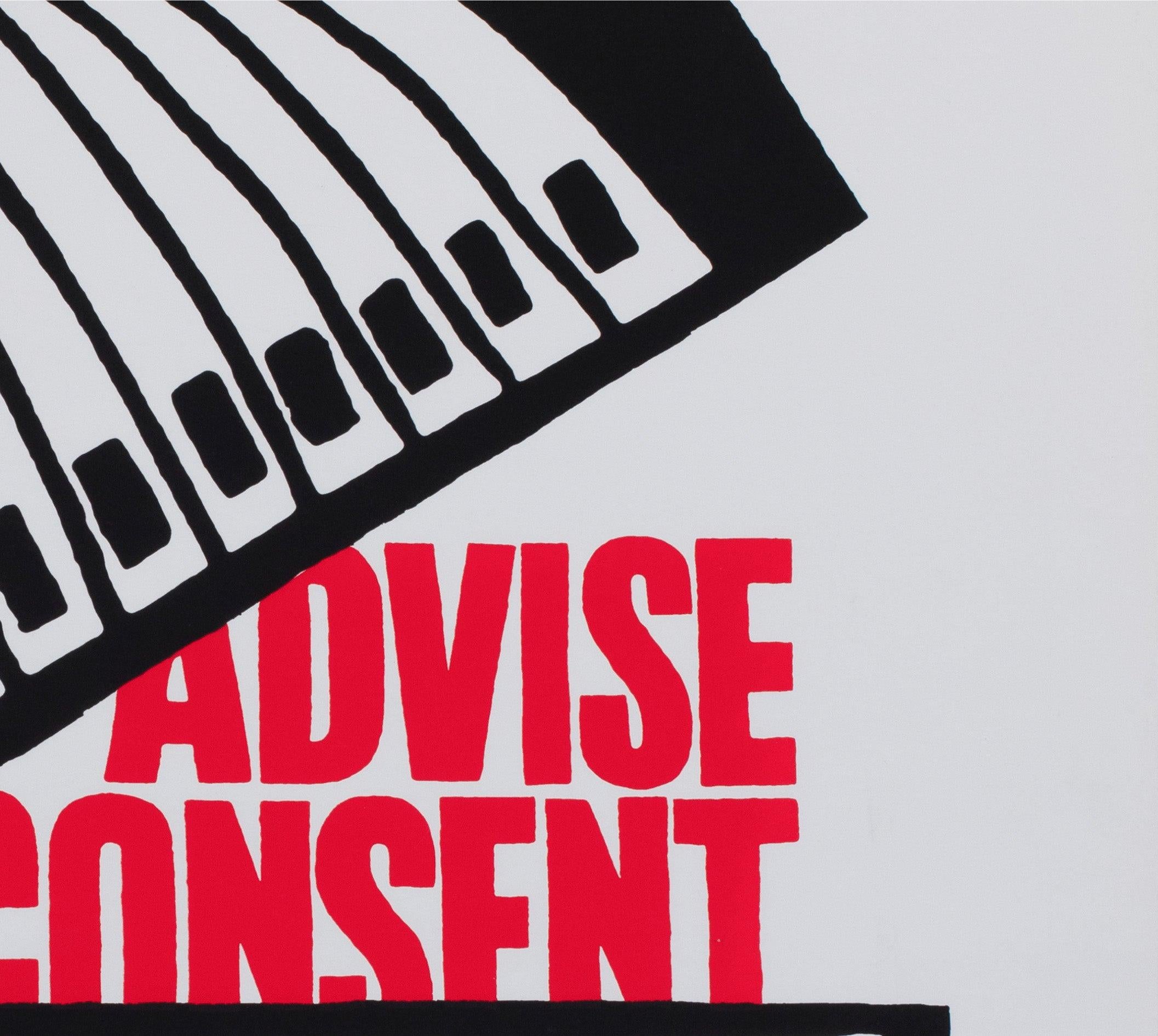 Paper Advise and Consent c1962 Limited Edition US Silkscreen Film Poster, Saul Bass For Sale