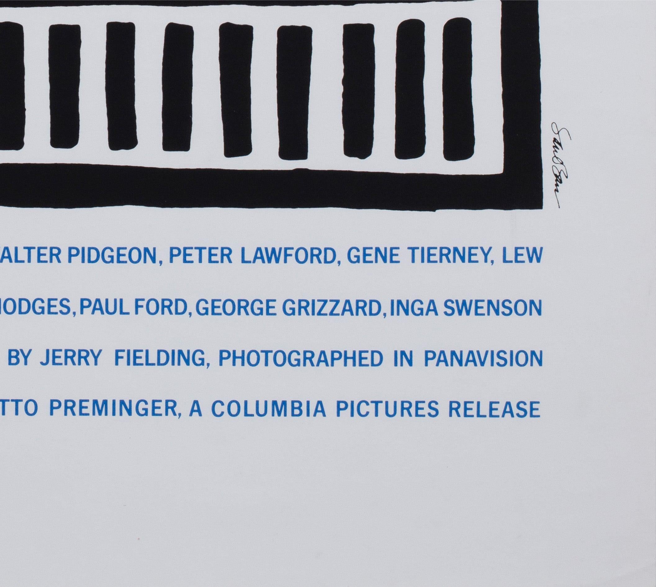 Advise and Consent c1962 Limited Edition US Silkscreen Film Poster, Saul Bass For Sale 2