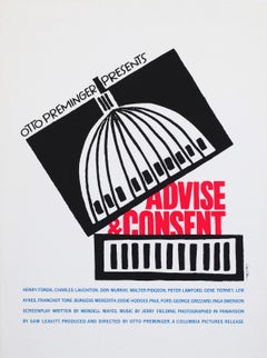 Advise and Consent c1962 Limited Edition US Silkscreen Film Poster, Saul Bass