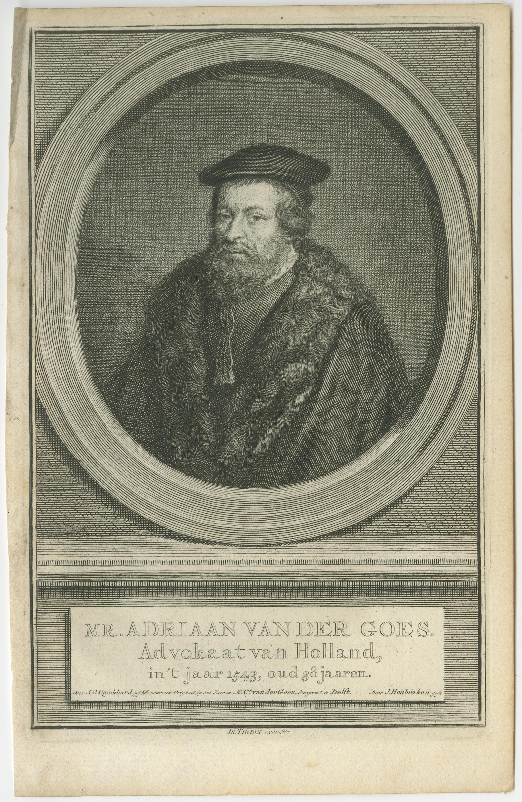 Dutch Advocates of Holland – Adriaan van der Goes and Johan van Oldenbarnevelt, c.1750 For Sale