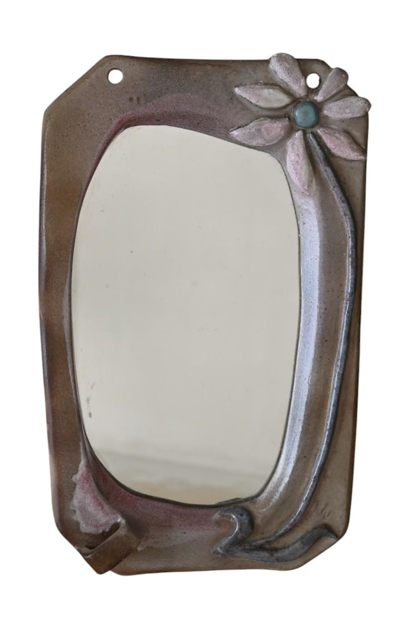 Miroir en céramique d'Ady Kroyer (1933-2016) signé au recto 