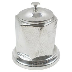 A.E. Poston & Co. Caja de peltre inglesa Art Decó para el té