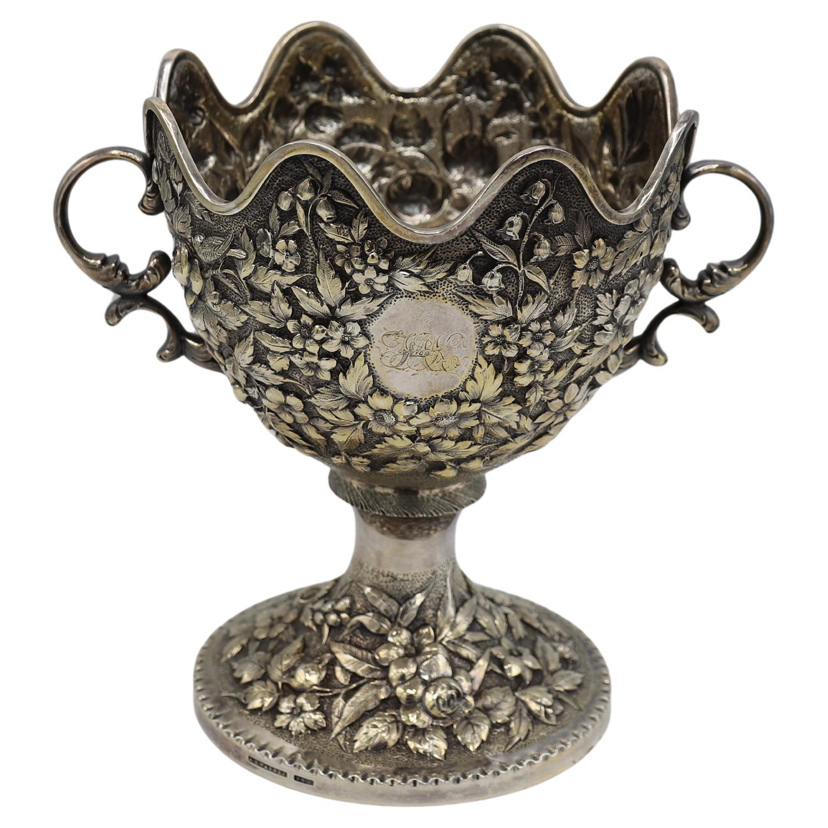 A.E. Warner Baltimore Sterling Silver Repousse Tea & Coffee Service 5 Piece Set 3