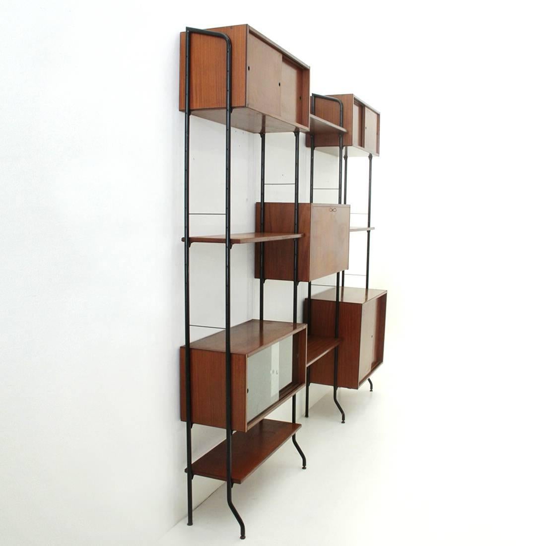 Aedes Italian Midcentury Wall Unit by Amma, 1950s In Good Condition In Savona, IT