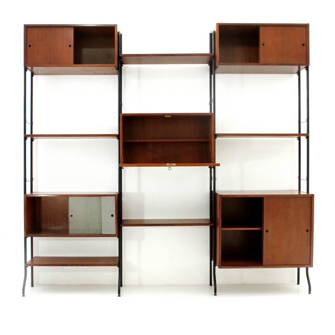 Metal Aedes Italian Midcentury Wall Unit by Amma, 1950s