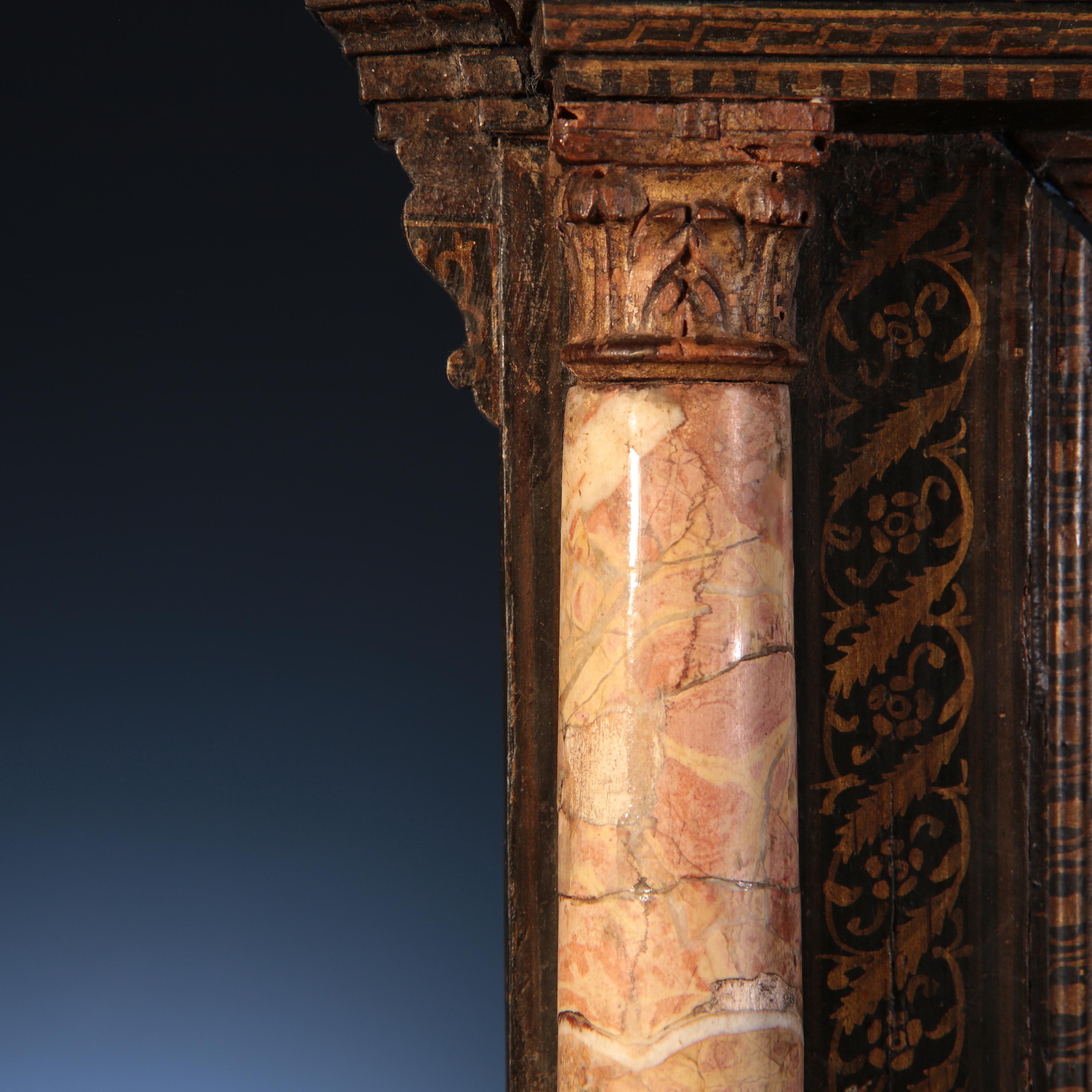 Italian Aedicule Renaissance Alabaster Marble Ebony, Venice, 1500