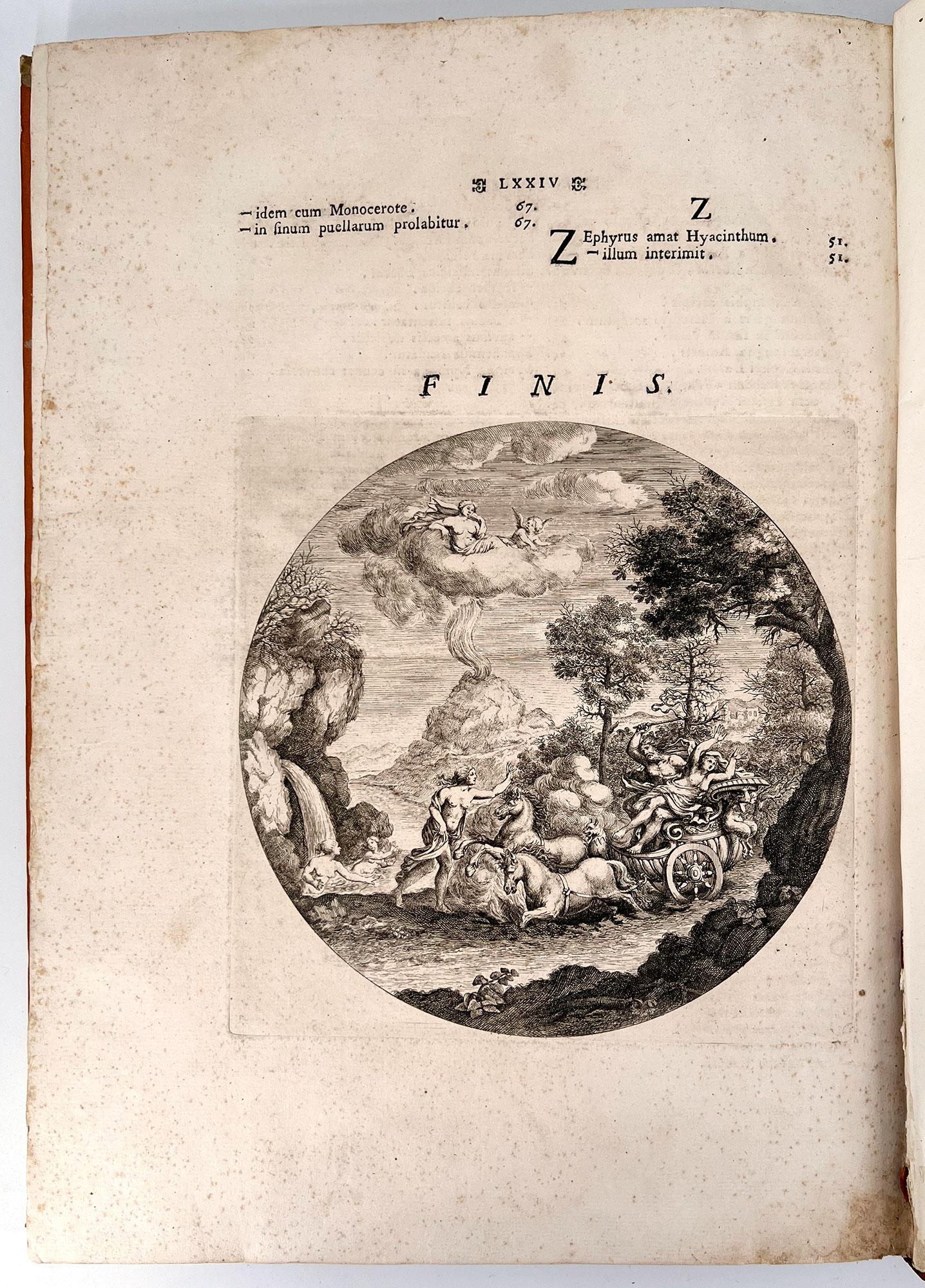 Aedium Farnesiarum Tabulae, Annibale CARRACCI, 1753 -folio surdimensionné en vente 4