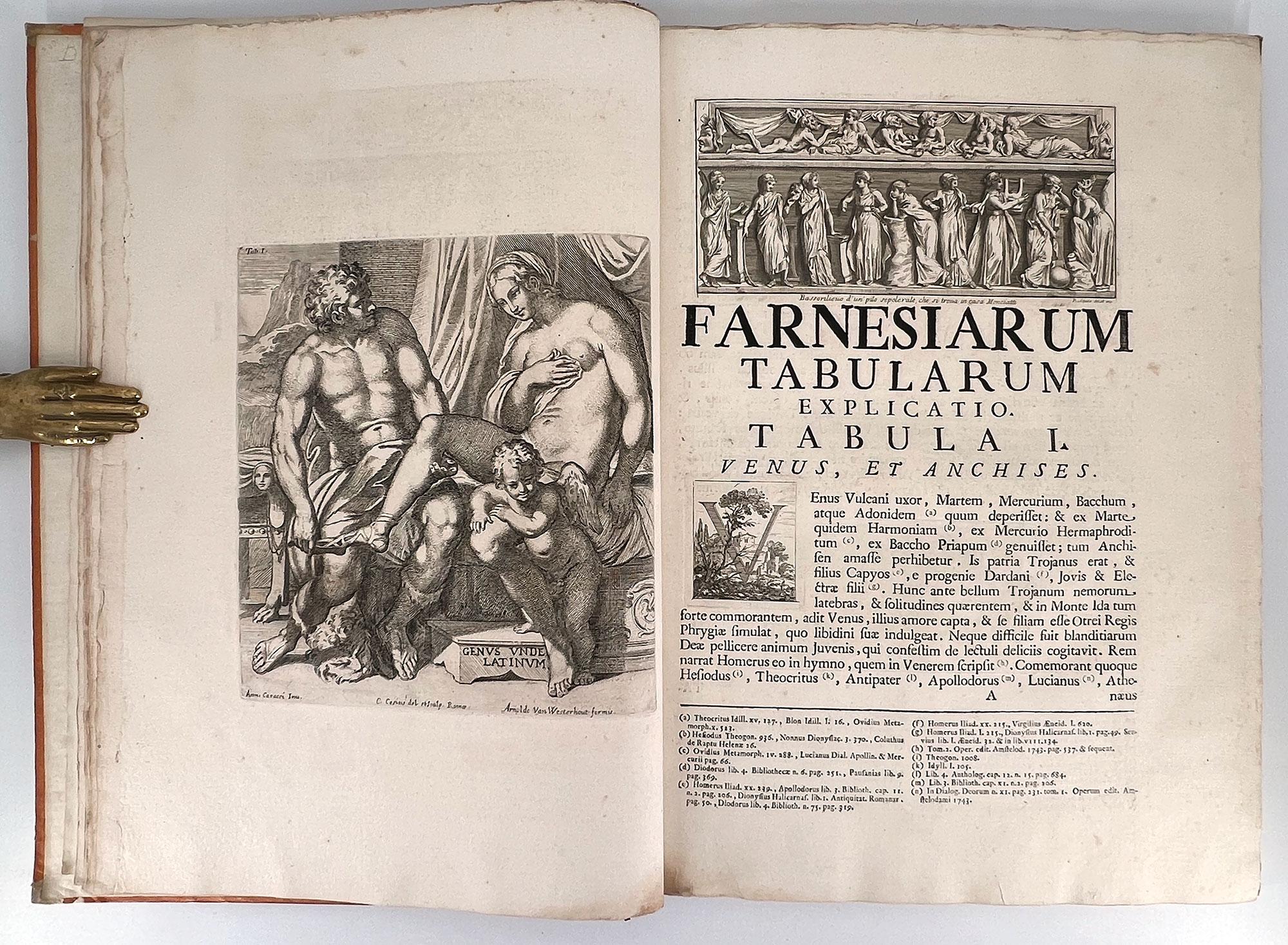 Aedium Farnesiarum Tabulae, Annibale CARRACCI, 1753 -folio surdimensionné en vente 1