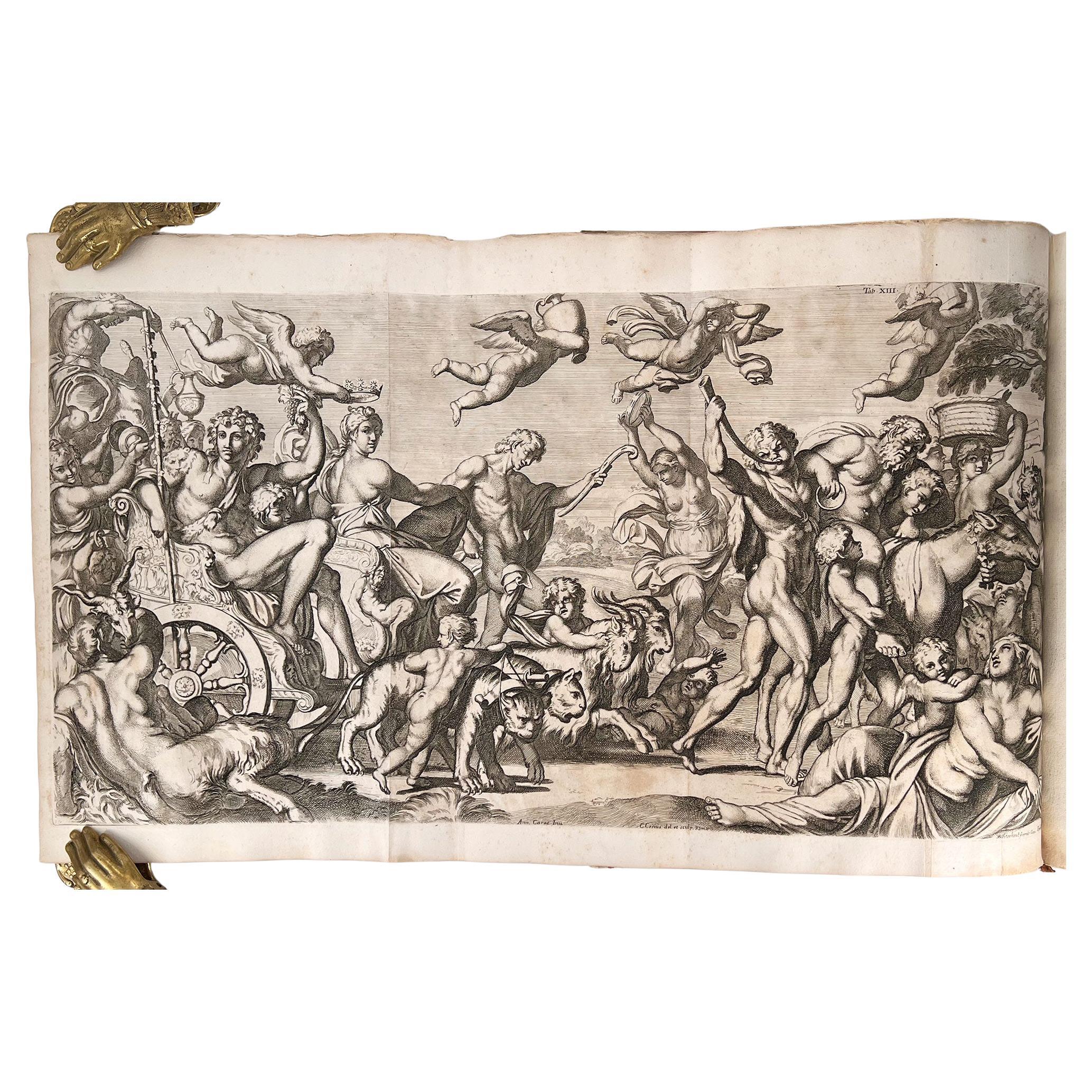 Aedium Farnesiarum Tabulae, Annibale CARRACCI, 1753 -folio surdimensionné en vente
