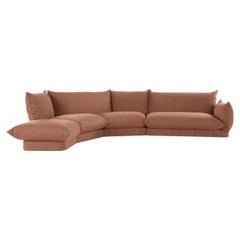 Aedo Composizione 14 Brick Red Curved Sofa