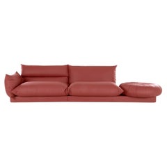 Aedo Composizione 8 Red Leather Sofa