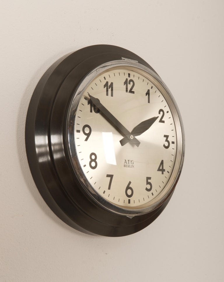 AEG Factory, Station Wall Clock by Peter Behrens For Sale at 1stDibs