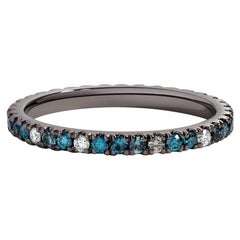 Aegean Blue Ring, Mixed Color Eternity Band