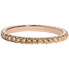 Aegean Green Eternity Band with Olive, Champagne & Cognac Diamonds by Selin Kent