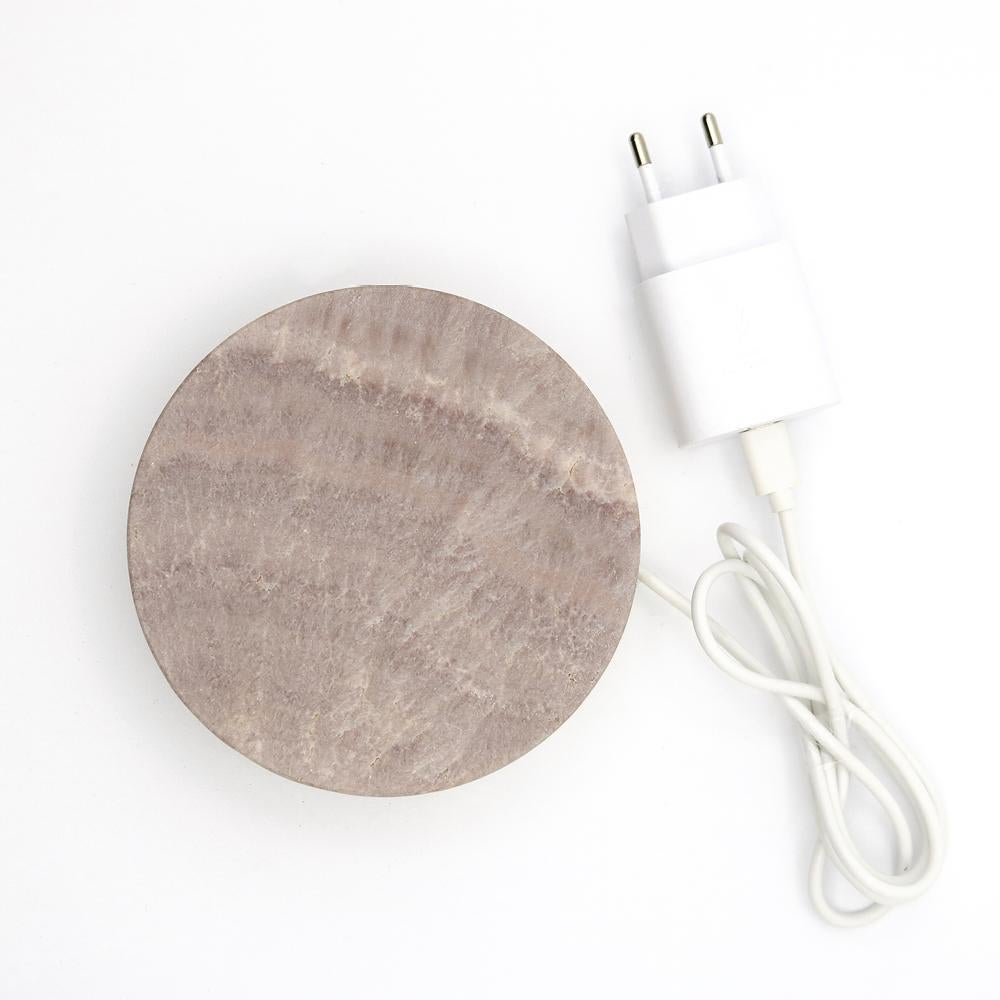 - Aegean Pink Marble Base, klein, 15W Wireless Charger (Minimalistisch) im Angebot