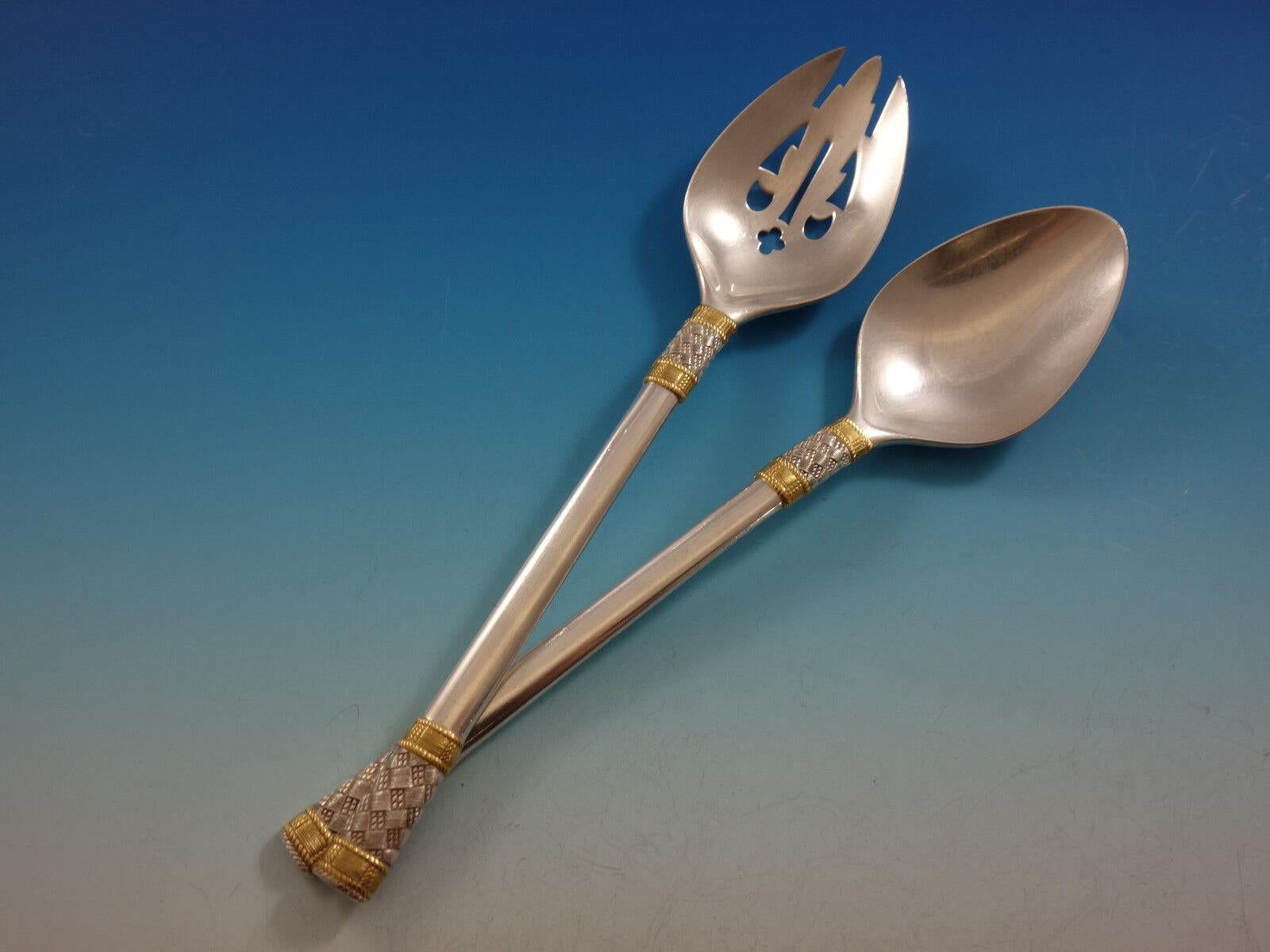 Aegean Weave Gold by Wallace Sterling Silver Flatware Set 12 Service 78 Pieces en vente 3