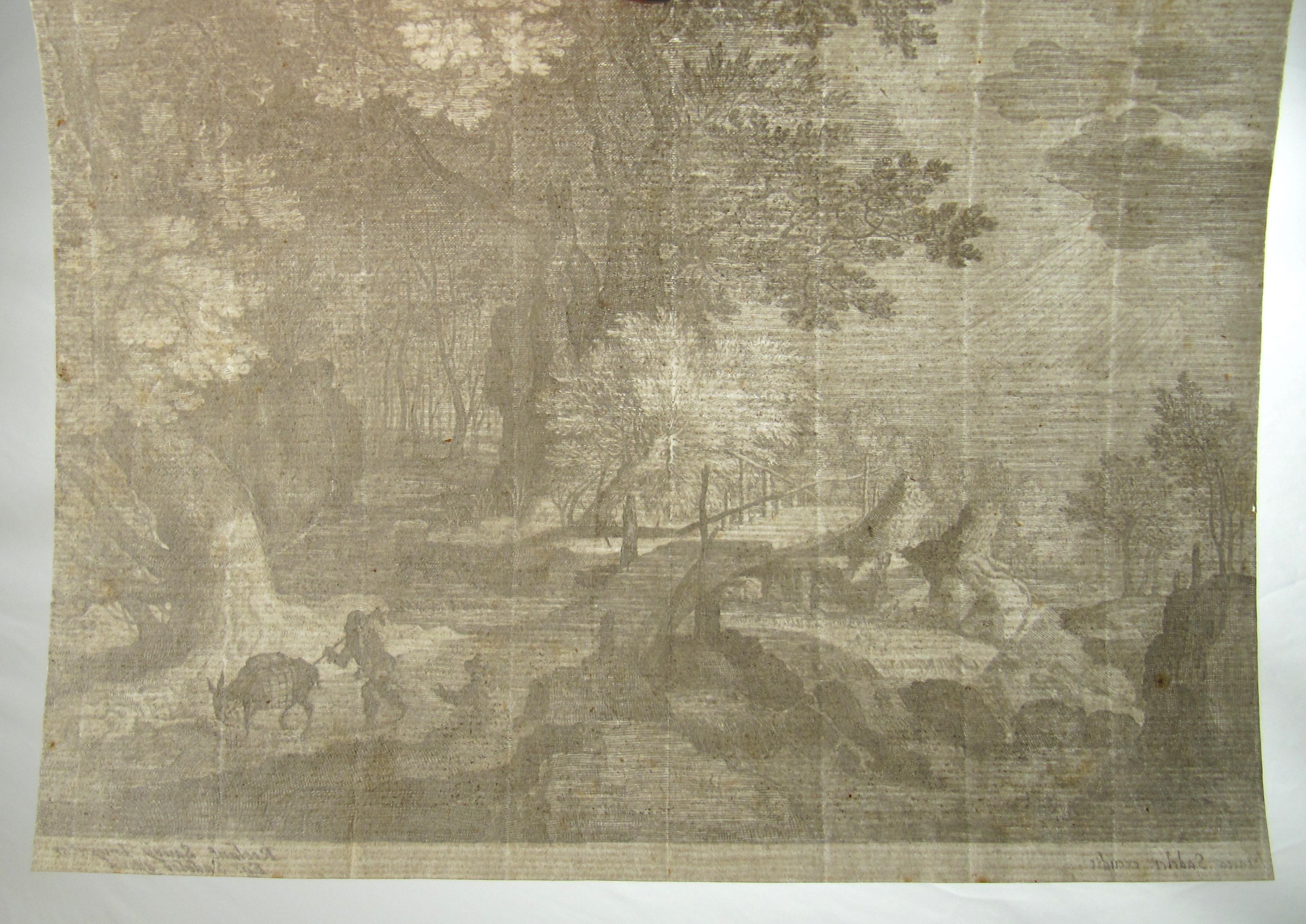 Aegidius Sadeler II (1570 1629) 16thC Engraving - Woodland Scene with Travelers For Sale 5