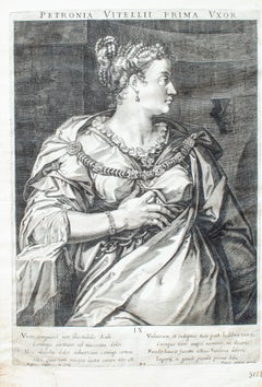 Aegidius Sadeler II Engraving "Petronia, First Wife of Vitellius, Roman Emperor"