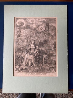 Aegidius Sadeler II, engraving, Virgin and Child, c. 1597 after Albrecht Dürer