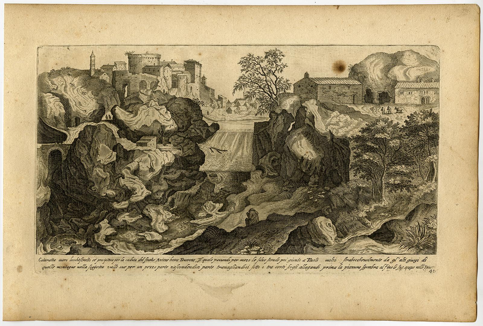 Aegidius Sadeler Landscape Print - Cataratta […].