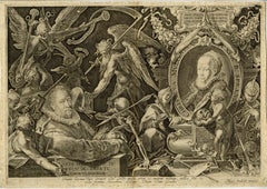 Retrato de Bartholomeus Spranger con una alegoría sobre la muerte de su esposa