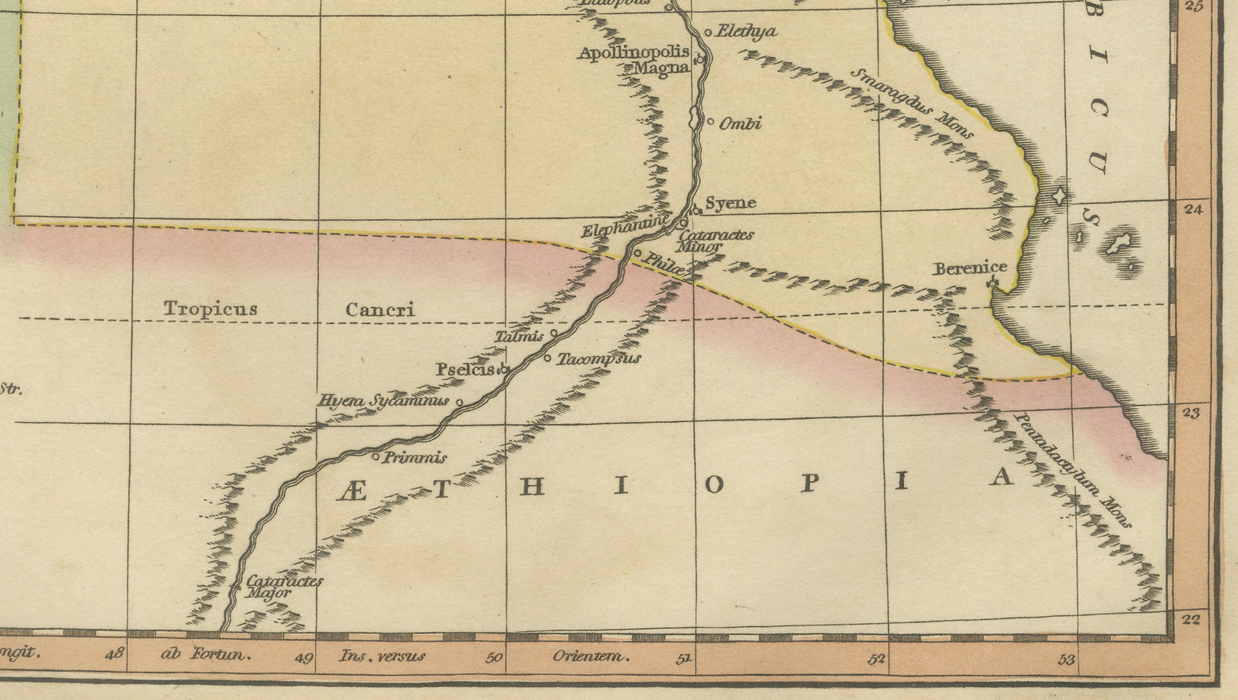 Aegyptus Antiqua — Ancient Egypt Classical Map of the Nile, Wilkinson 1823