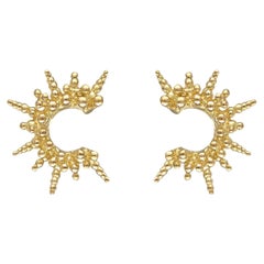 Aelia Sculptural 18K Gold Stud Earrings by Aneta Zae