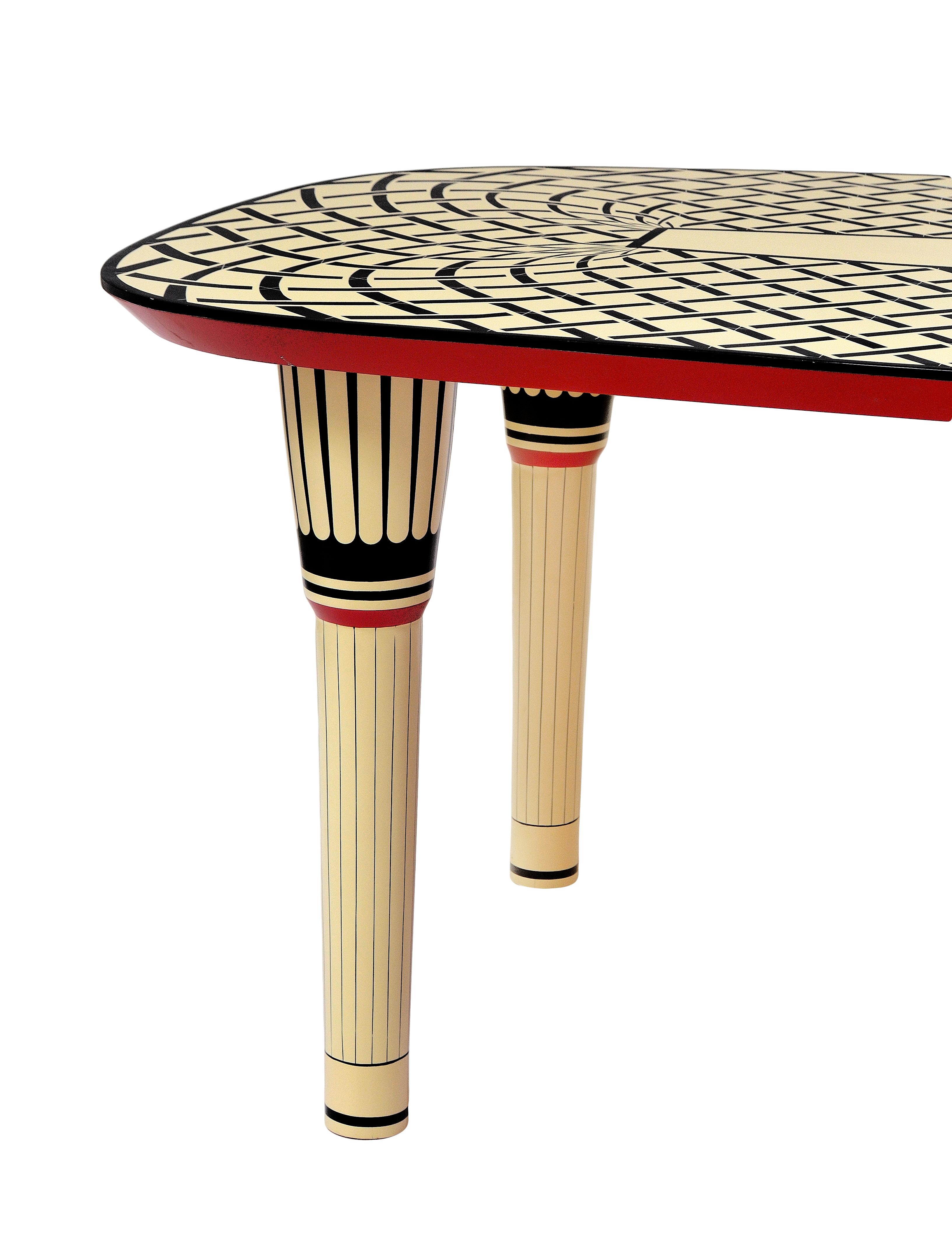 Modern Aelita Large Marquetry Dining Table by Matteo Cibic For Sale