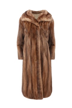 AEM Hurtig Furs Canadian Mink Coat with Embroidered Silk Lining 1960s - 70s