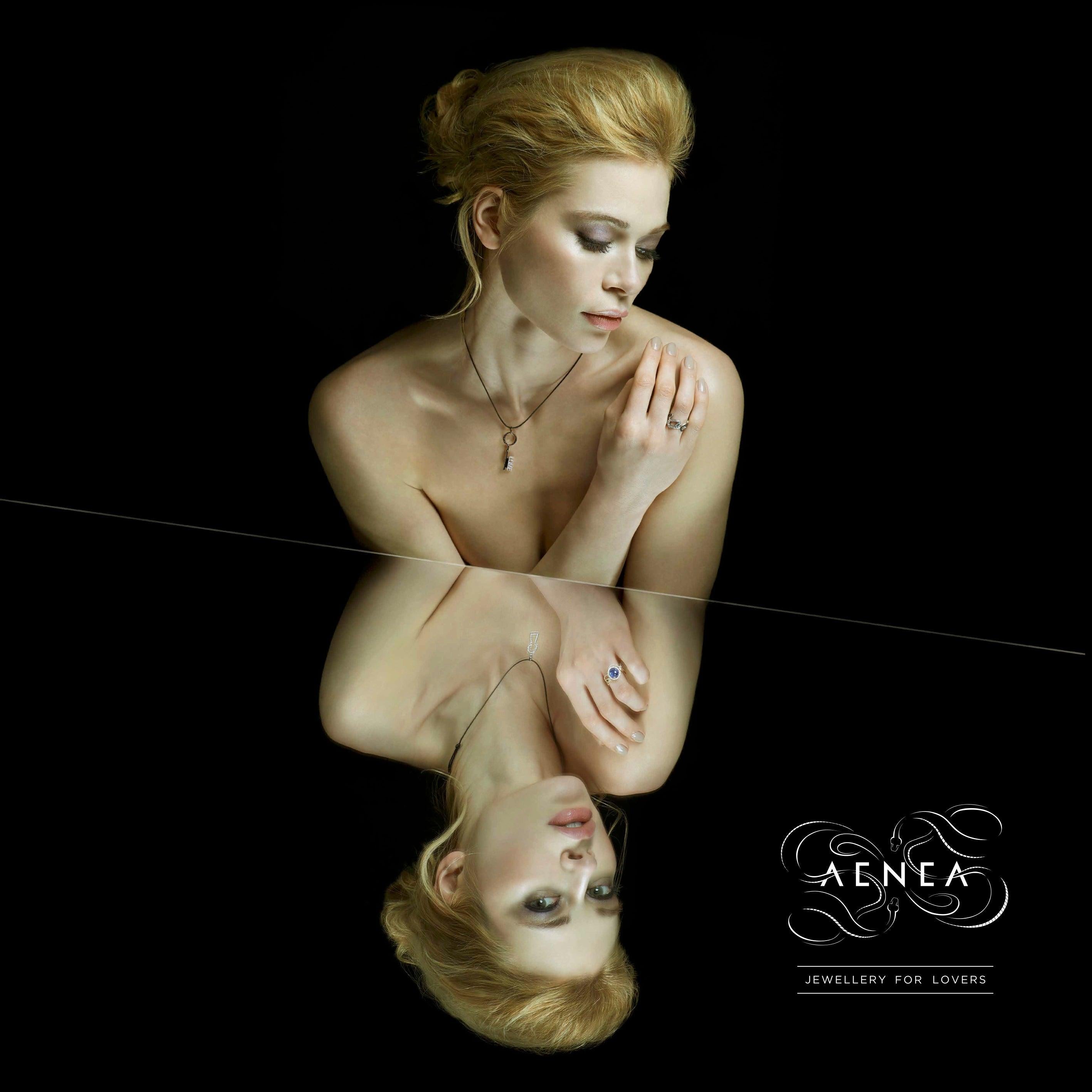En vente :  AENEA Bague de fiançailles d'éternité en or rose 18 carats avec diamants blancs 4