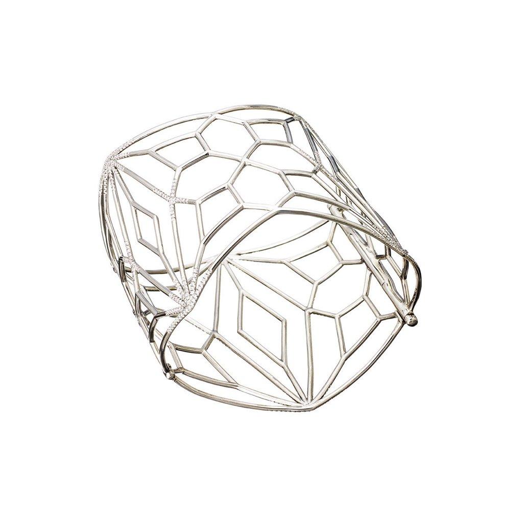Bracelet jonc Aenea Palladium 950 et diamants blancs « Collection Winkle » en vente 5