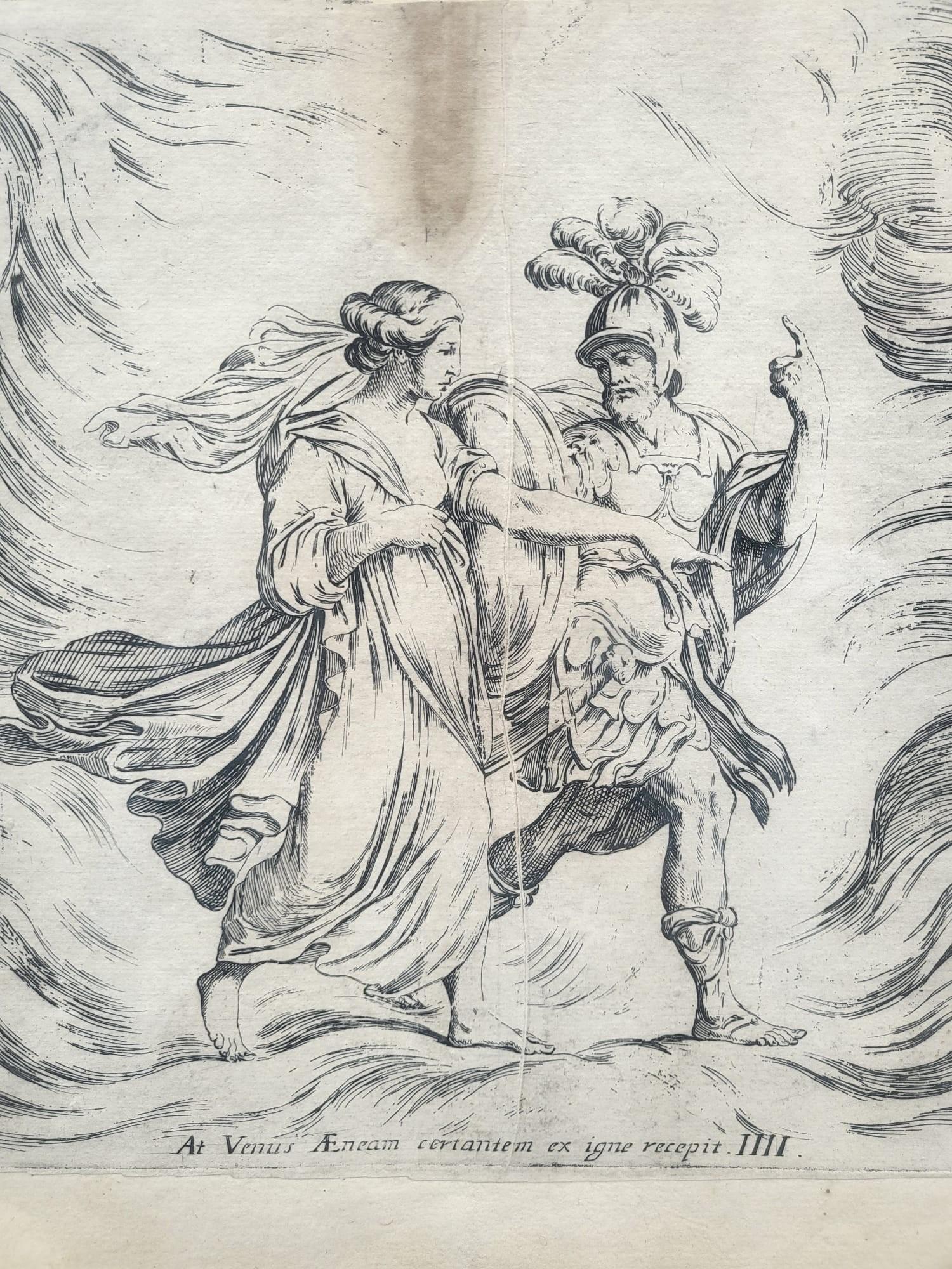 Gerahmte Stiche von Aeneid nach Mitelli und Caracci, Gerahmte Stiche, 18. Jahrhundert im Angebot 5