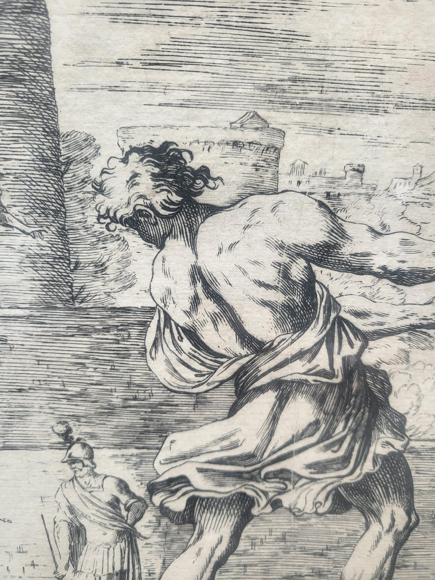 Gerahmte Stiche von Aeneid nach Mitelli und Caracci, Gerahmte Stiche, 18. Jahrhundert im Angebot 1