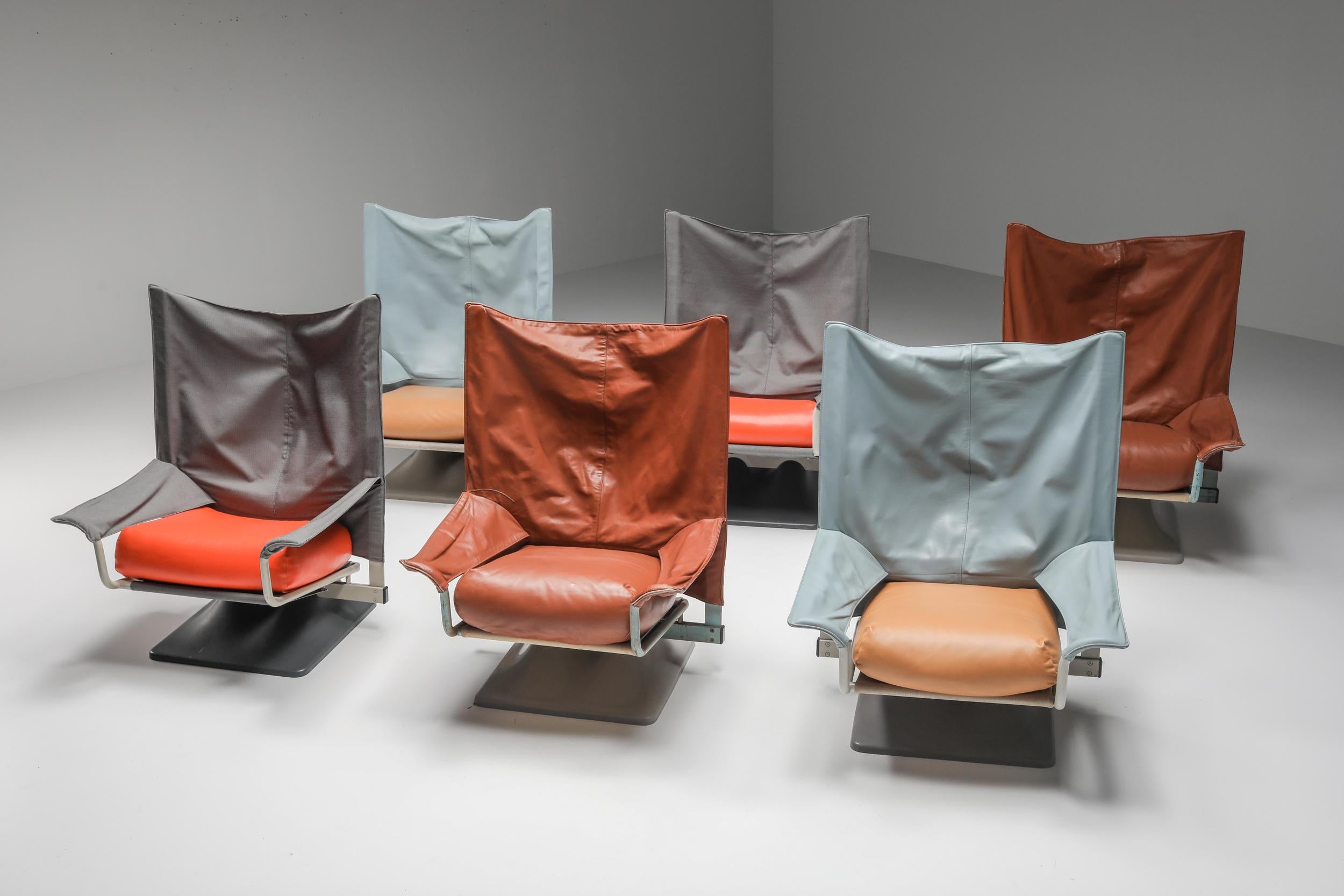 'Aeo' Chairs by Paolo Deganello with the Archizoom Group for Cassina, 1973 For Sale 4