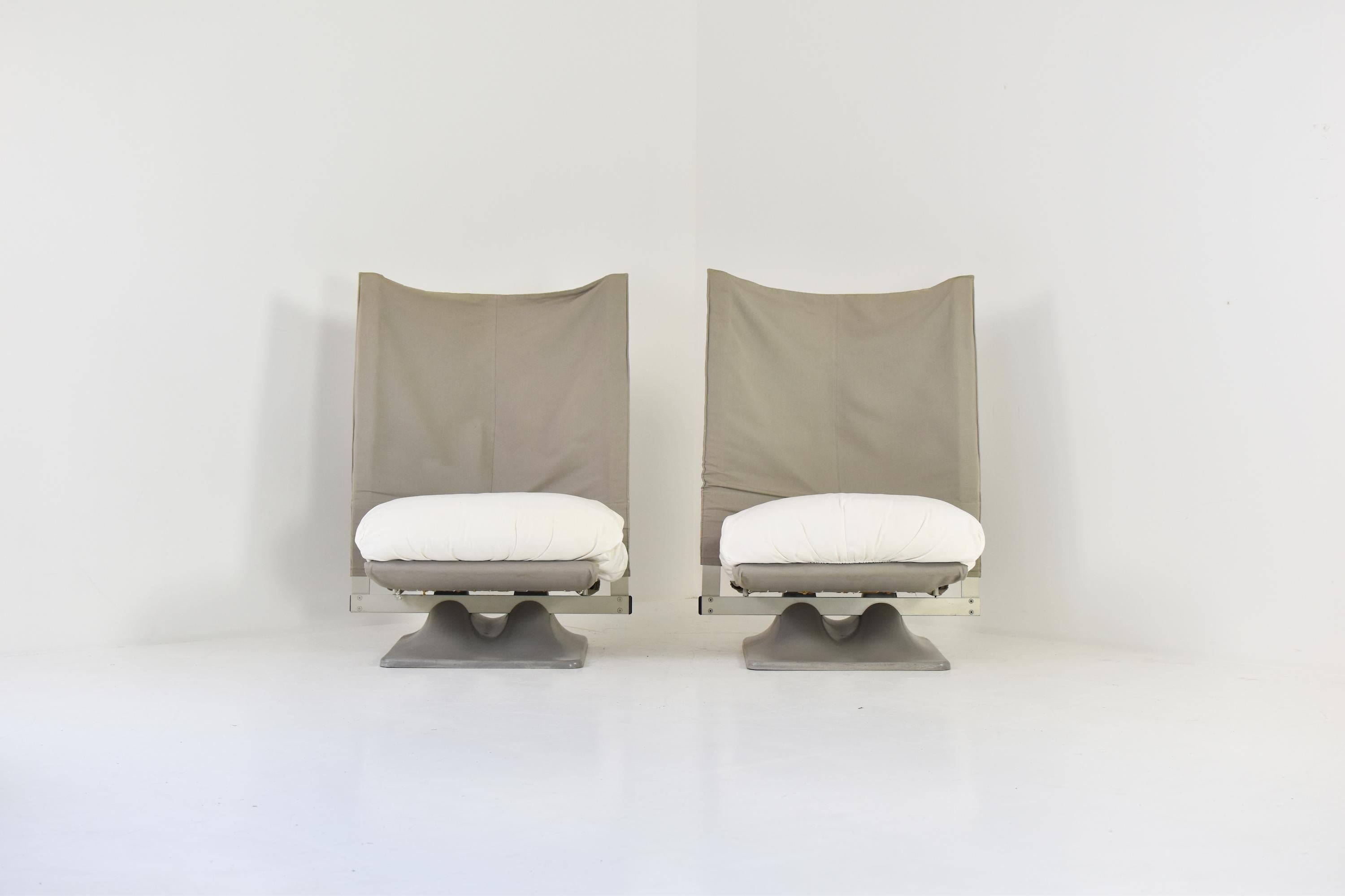 Mid-Century Modern  ‘AEO’ Lounge Chairs Designed by Paolo Deganello for Cassina, Italy 1973