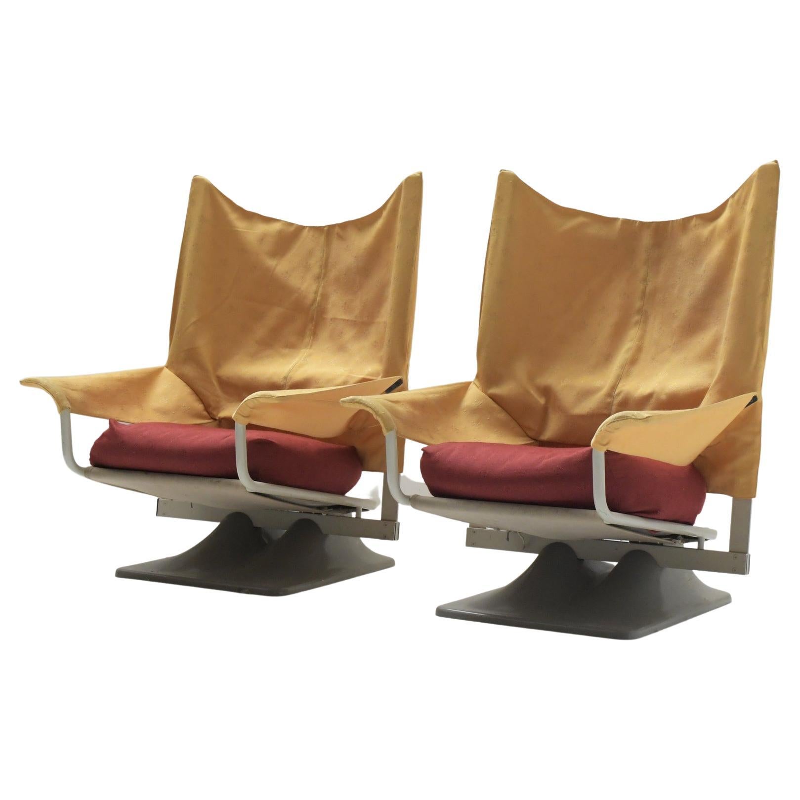 Aeo Matching Lounge Chairs in Original Fabric by Paolo Deganello for Cassina