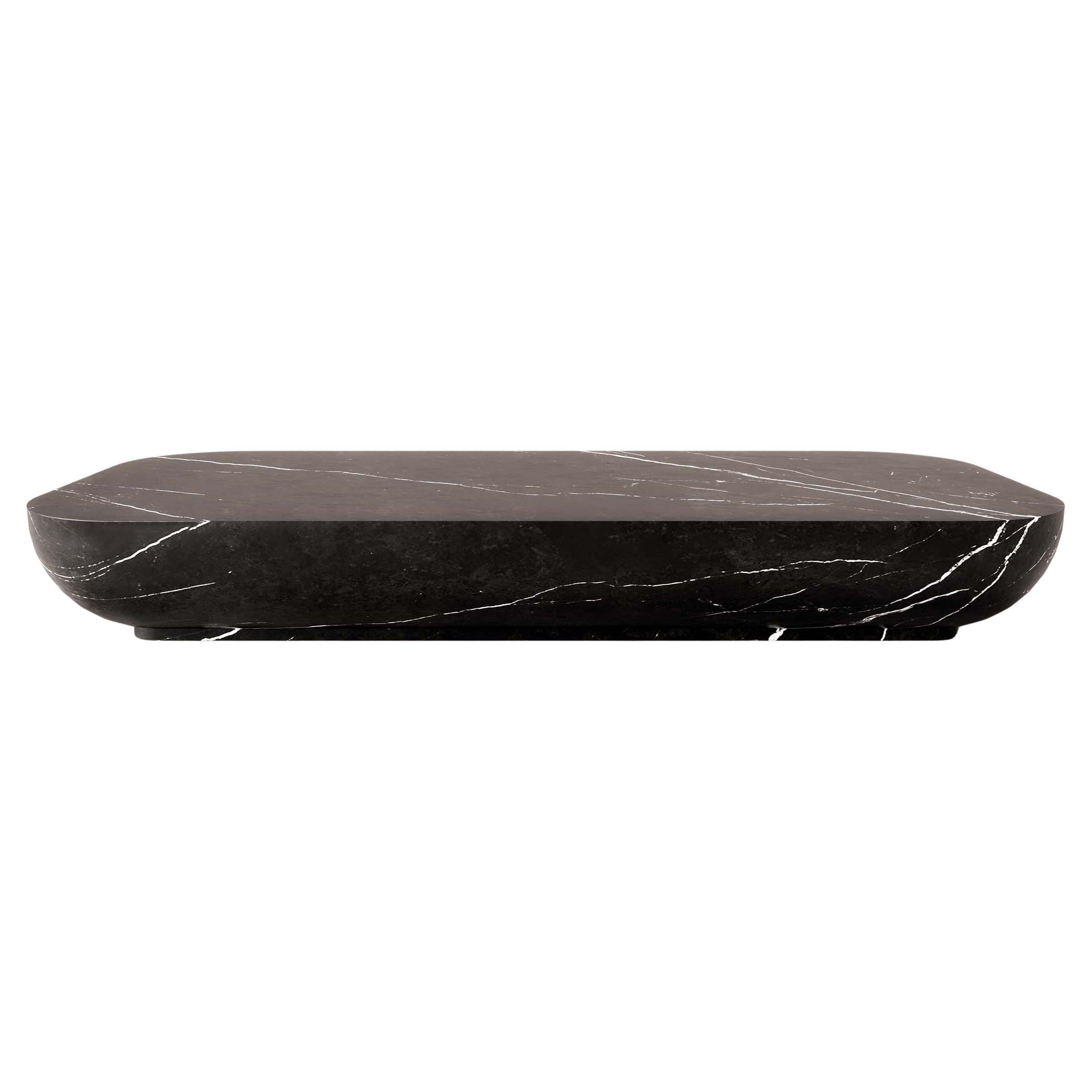 Aequus Coffee Table 225 in Graphite Marble by Studio Brent Lee For Sale