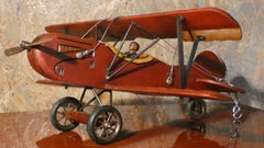 Aereo modello Francesco Baracca SPAD S.XIII in legno dipinto a mano