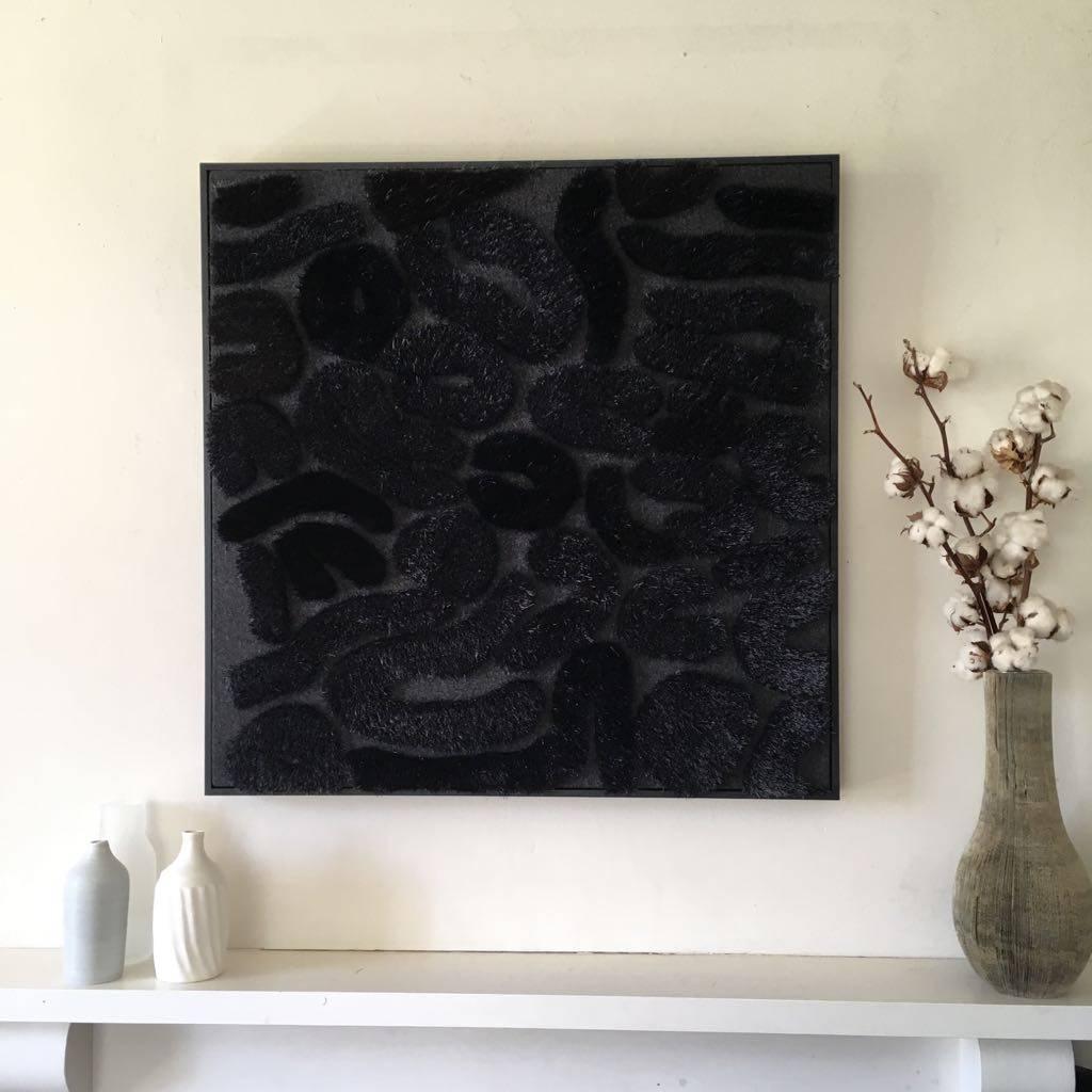 Aerial - framed and tufted textile artwork by British artist Anna Gravelle For Sale 3