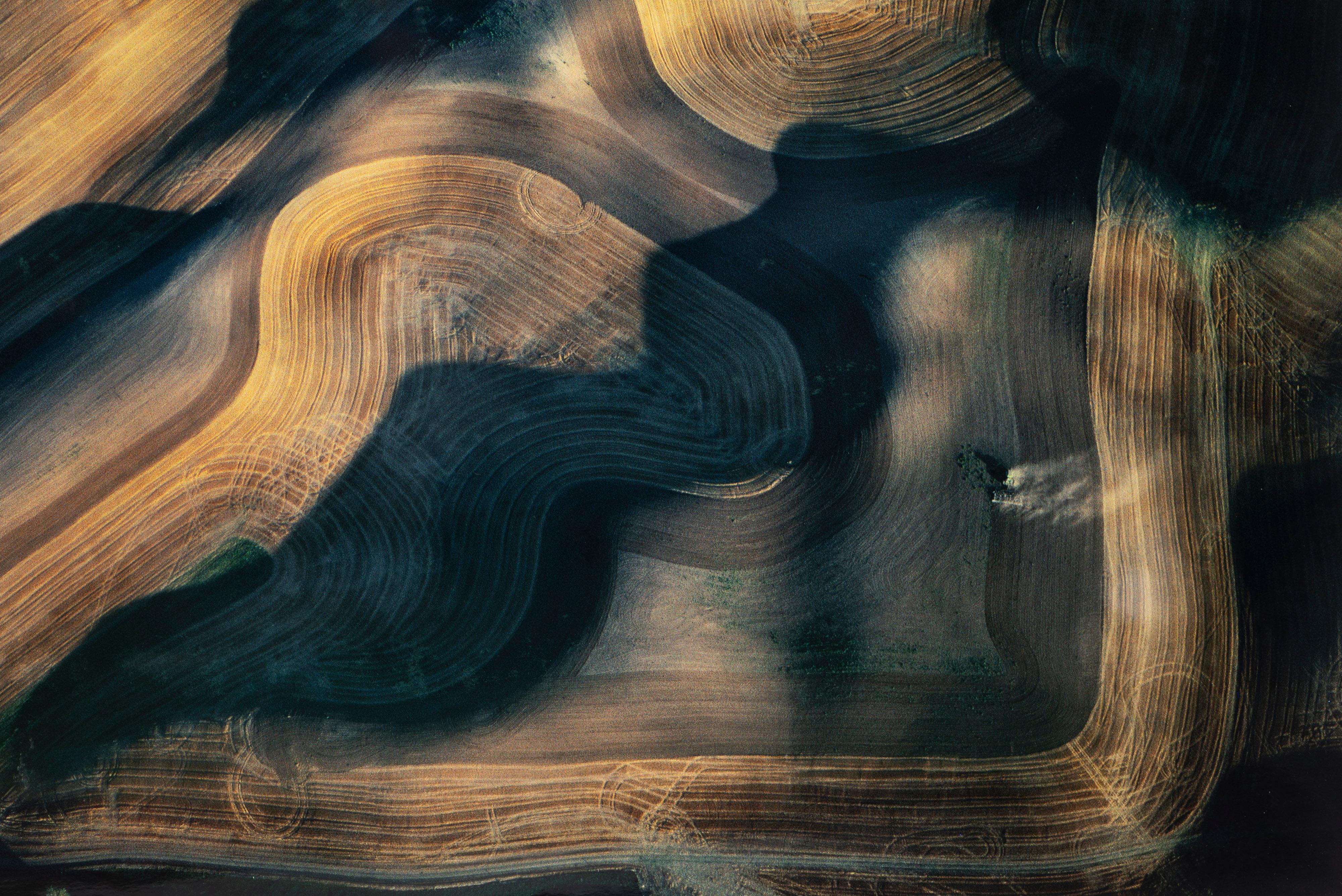 Aerial View of Crops, Color Photograph, Framed, Attributed to Alex MacLean, US In Good Condition For Sale In San Francisco, CA