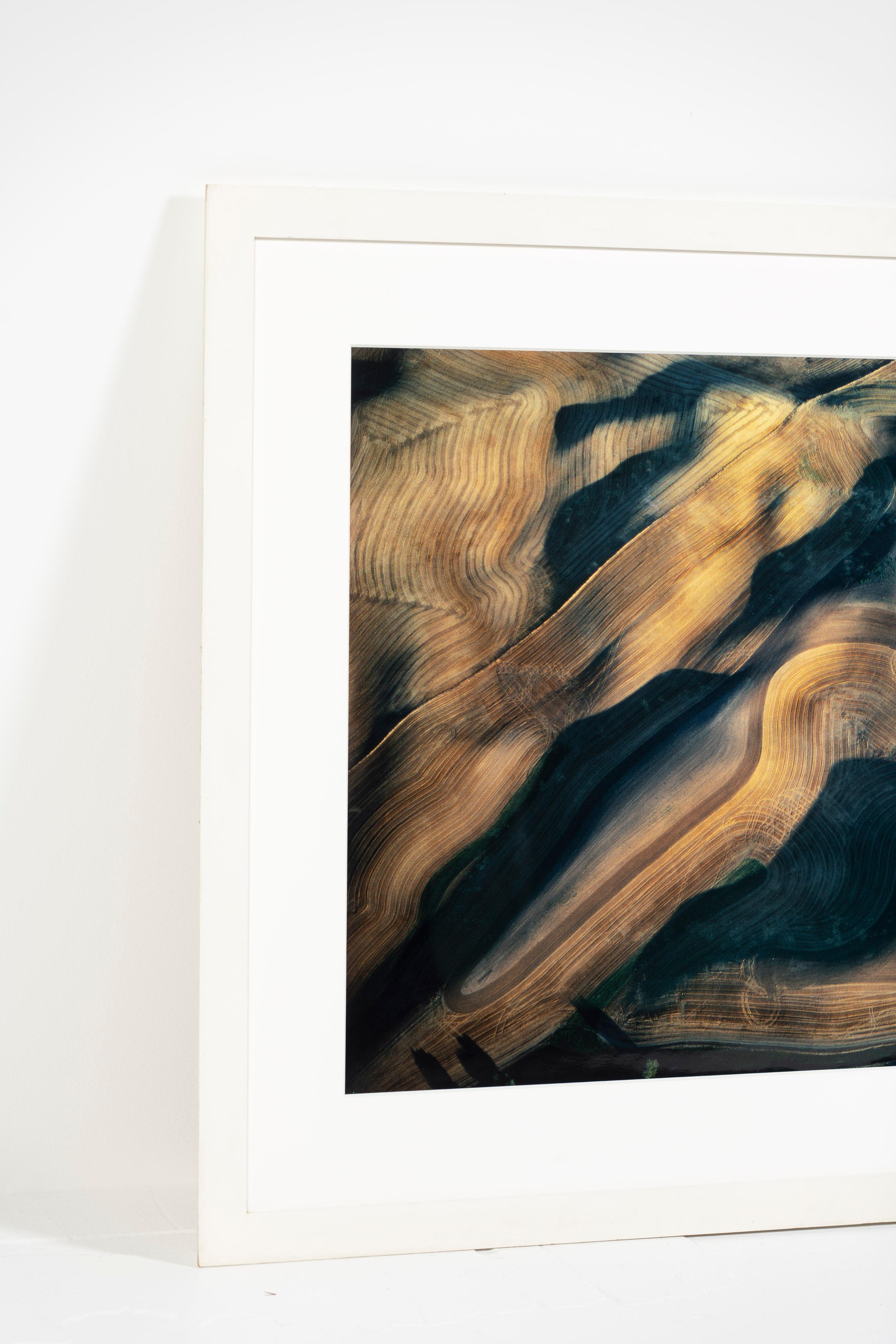 Paper Aerial View of Crops, Color Photograph, Framed, Attributed to Alex MacLean, US For Sale