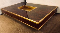 Aerin Lauder Chatham Coffee Table  Walnut Burl and Satin Brass