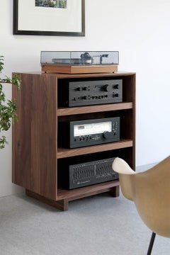 Aero Audio Rack in Solid Natural Walnut