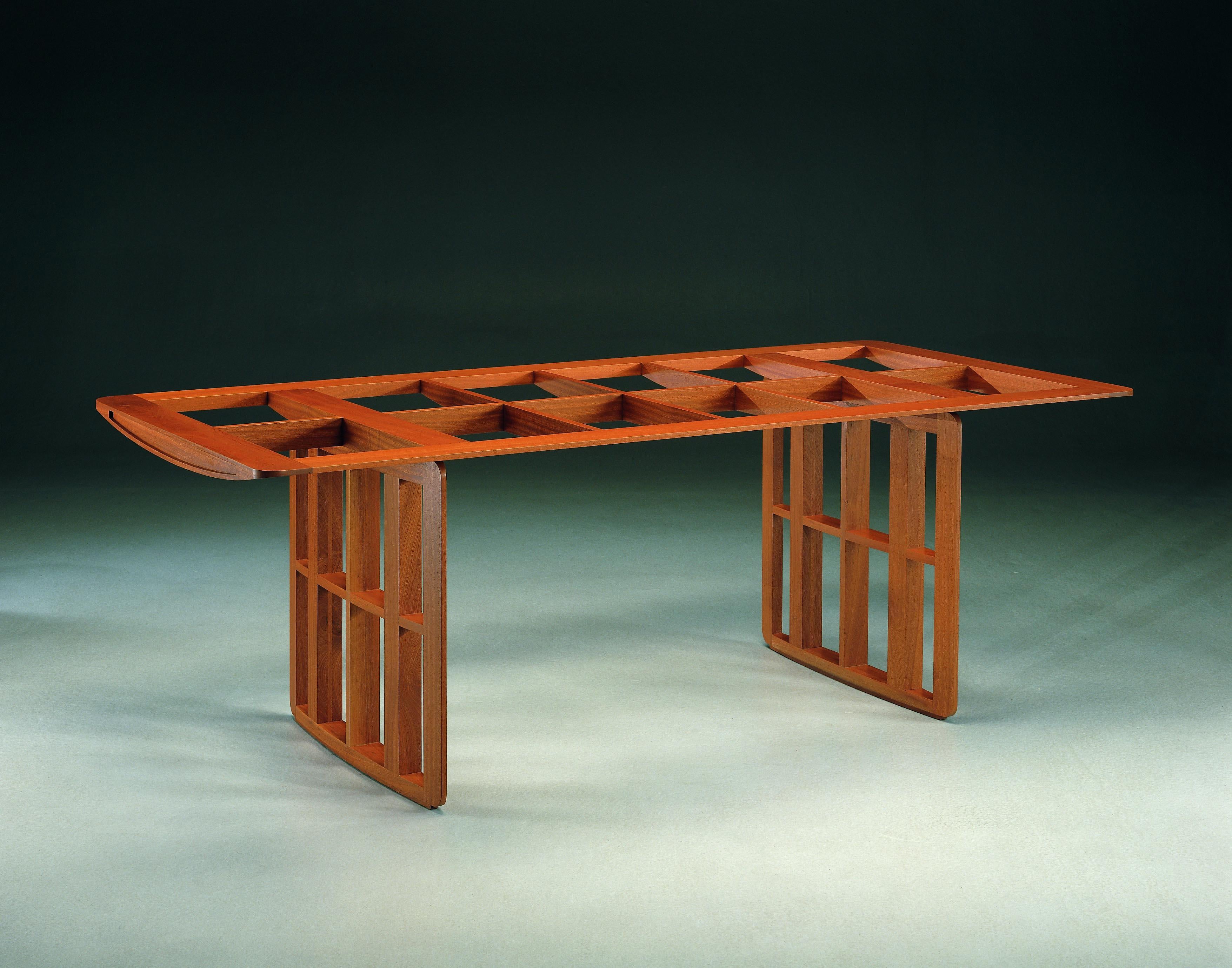 Aero, Contemporary Table or Desk in Maple Wood, Design Franco Poli 2