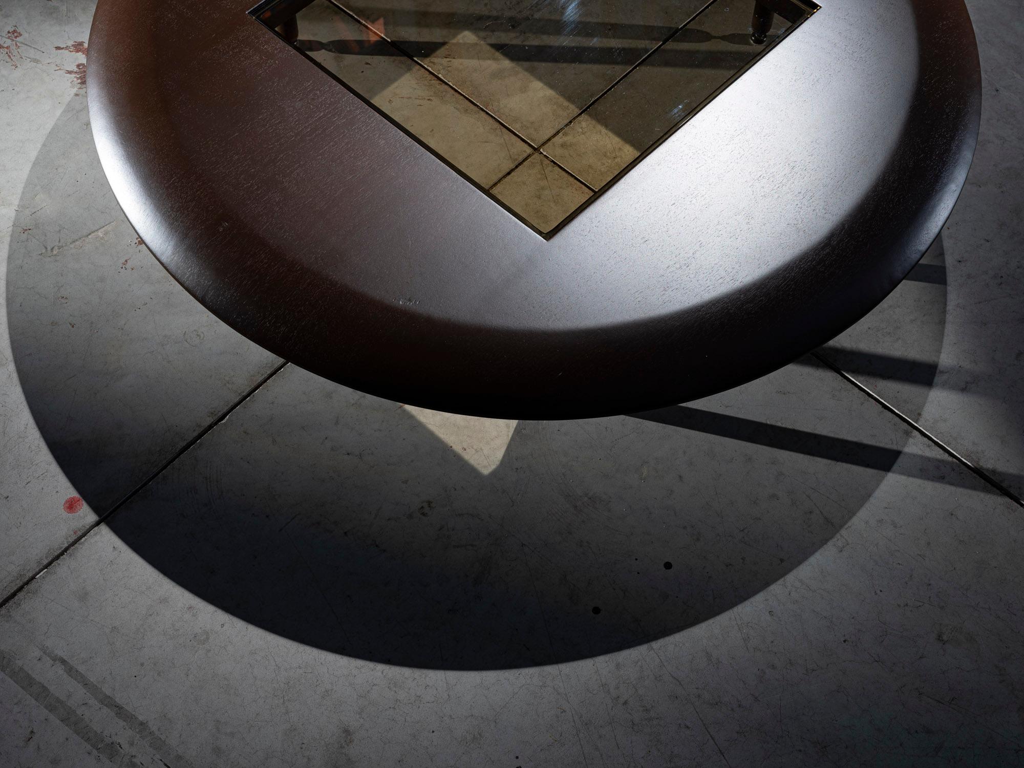 Post-Modern Aero Round Coffee Table by Giacomo Tomazzi Studio For Sale
