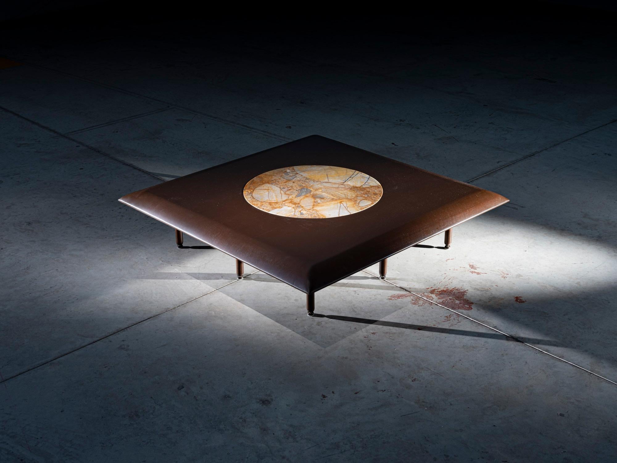 Contemporary Aero Round Coffee Table by Giacomo Tomazzi Studio For Sale