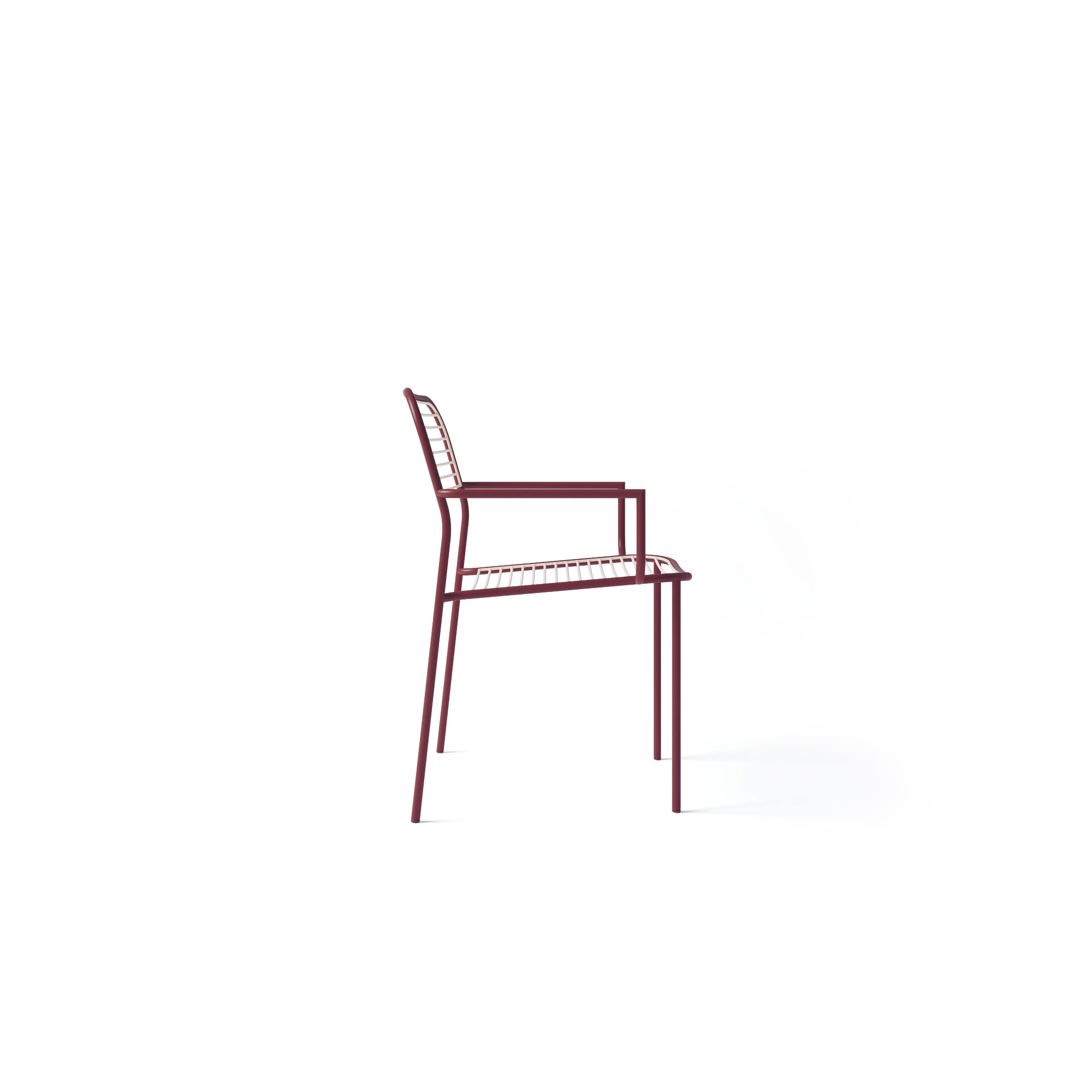 Aero Armchair - ein leichter Sessel mit einer luftigen Silhouette und einem modernen Charakter

Der Sessel Aero ist ein leichter Sessel aus pulverbeschichtetem Stahl, der ein Gefühl von Leichtigkeit, Transparenz und Fließen in jeden Innen- oder